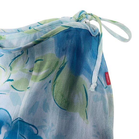 Floral bias-cut skirt JACKPOT blue and green size small - Picture 3 of 15